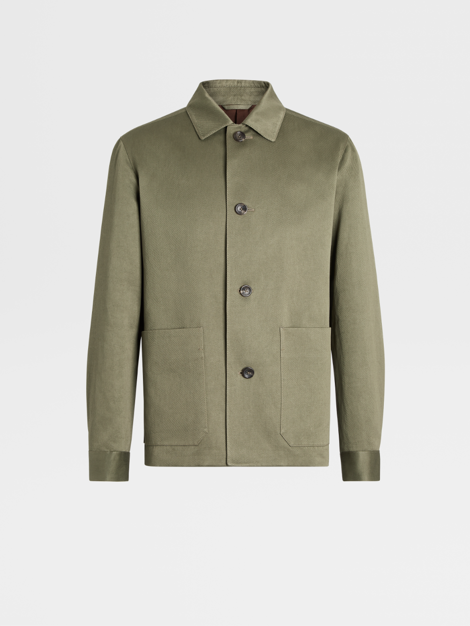 Light Military Green Cotton and Hemp Chore Jacket